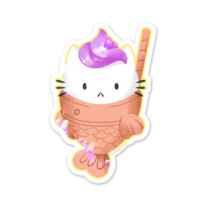 Sparkly Stickers Sassy Kitties Summer Treats Taiyaki for wholesale by SHOURIMAJO