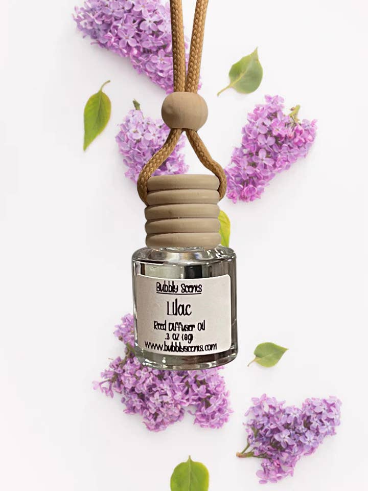 Lilac-Scented Hanging Car Freshener-Car Freshener-Car Scents for wholesale by Bubbly Scents