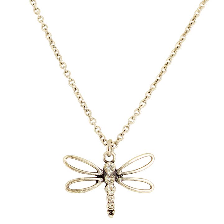 Baked Beads - Wholesale Pendant/Charm Necklace - Crystal Dragonfly Necklace