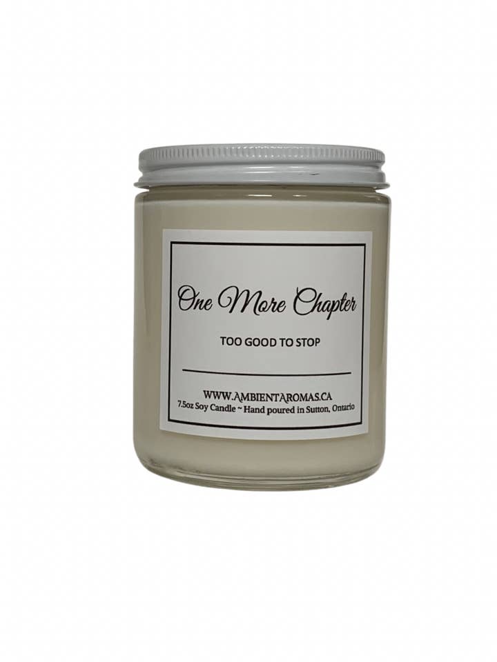 Un chapitre de plus - Trop beau pour s'arrêter. Bougie de soja pour la vente par Ambient Aromas