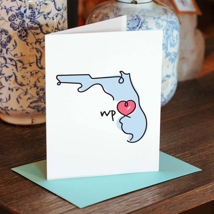 WINTER PARK LOVE Greeting Card | Single + 8 Pack for wholesale by A. B. Newton and Company