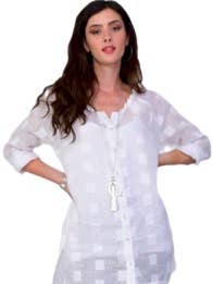 SLN-22 Leinenoberteil WEISS für den Großhandel von Paper Lace