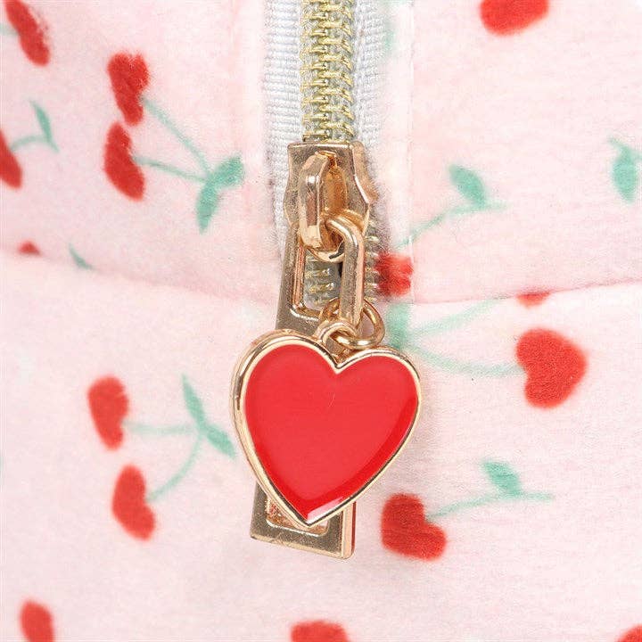 Something Different Wholesale - Wholesale Makeup/Cosmetic Bag - Heart Cherry Print Valentine's Day Makeup Bag4