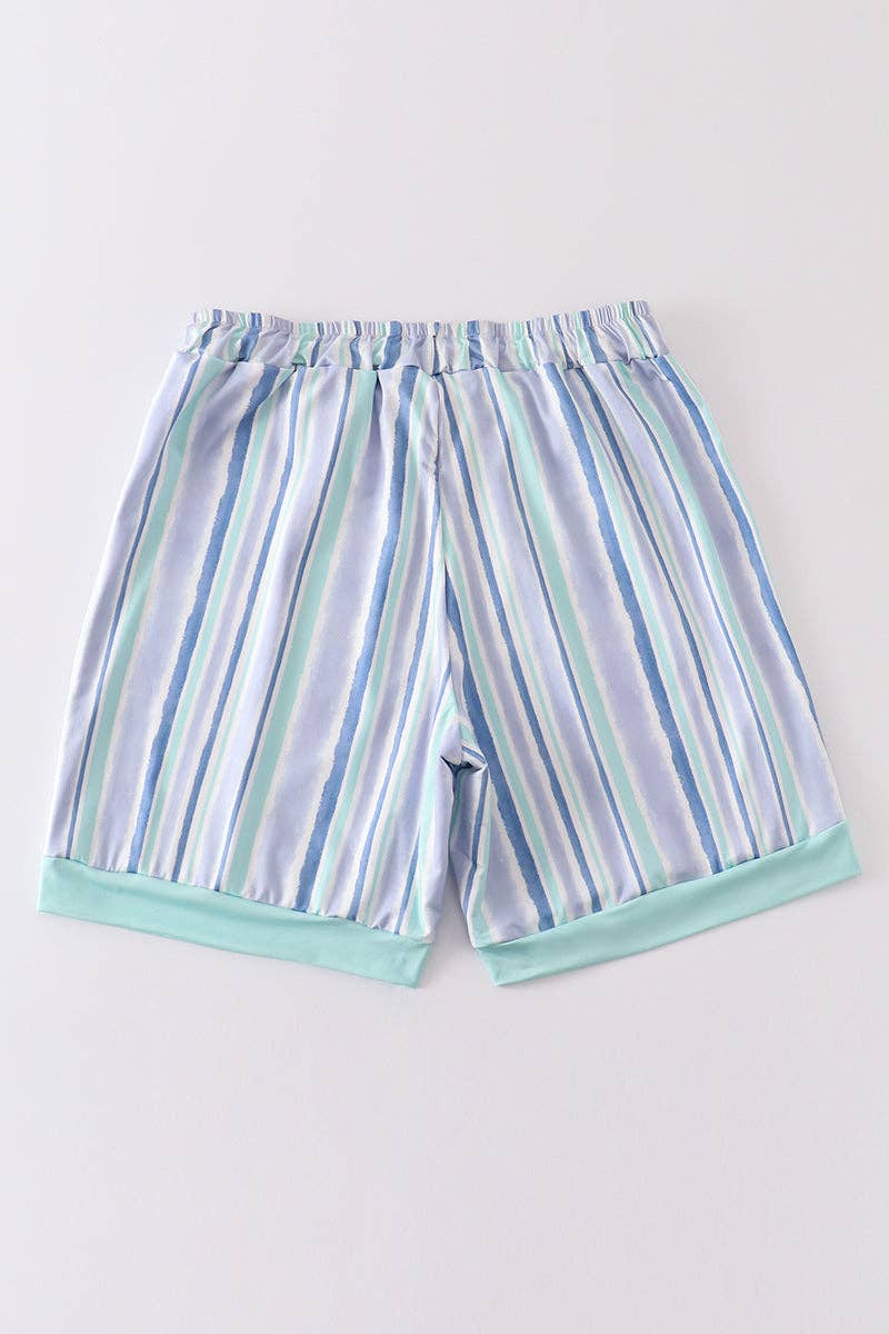 Aspen Rain Boutique - Wholesale Swim Shorts - Men's - Blue stripe men swim trunks3