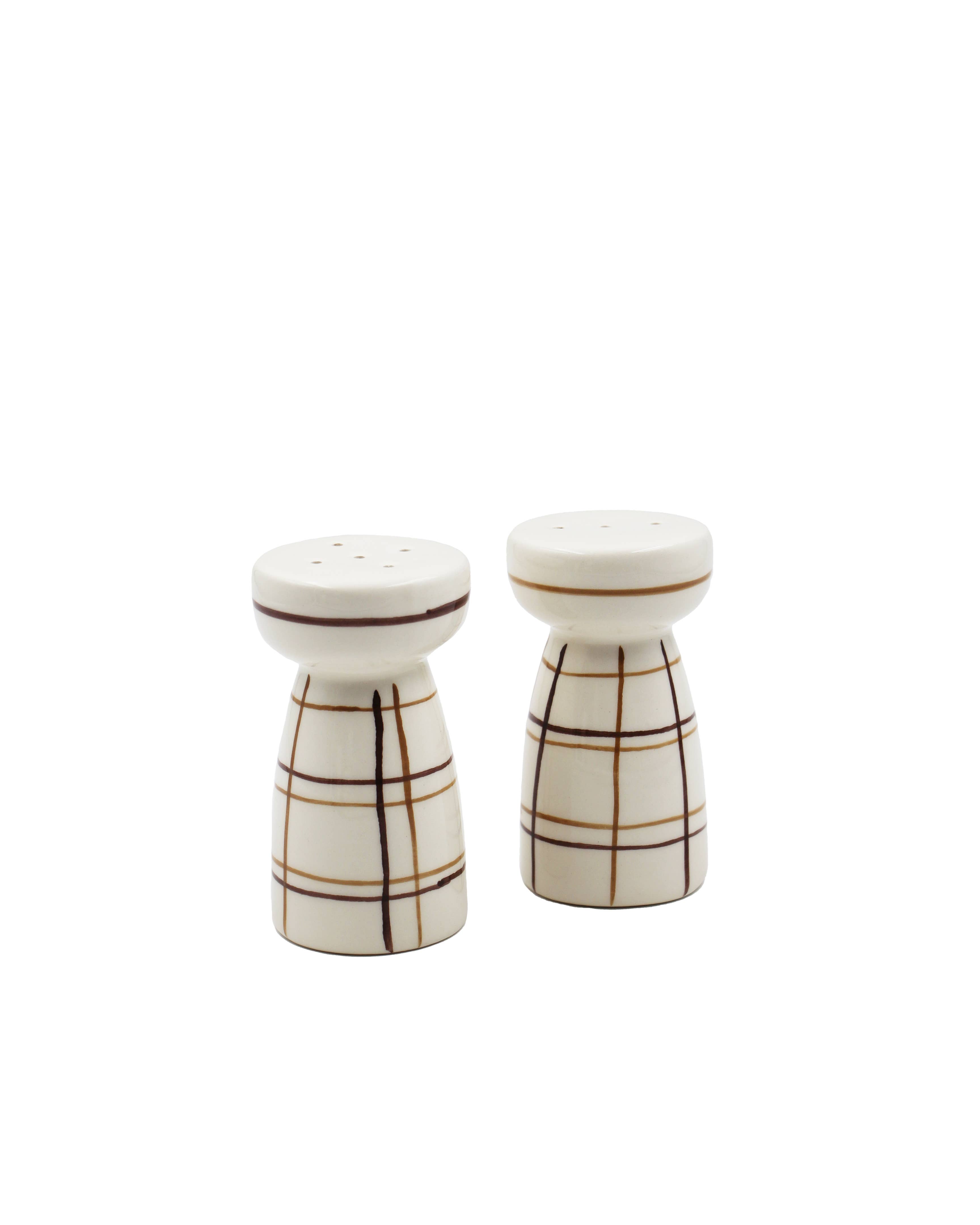Pó de Barro - Wholesale Salt & Pepper Shaker Set - Dolce Latte Macchiato Ceramic Salt & Pepper Shaker Set