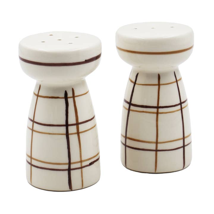 Pó de Barro - Wholesale Salt & Pepper Shaker Set - Dolce Latte Macchiato Ceramic Salt & Pepper Shaker Set0