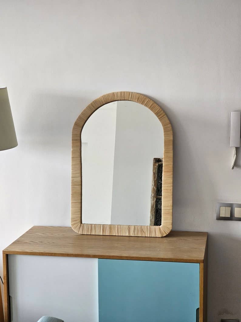 Melecraft - Wholesale Wall Mirror - Moroccan Raffia Mirror with Arch Design4