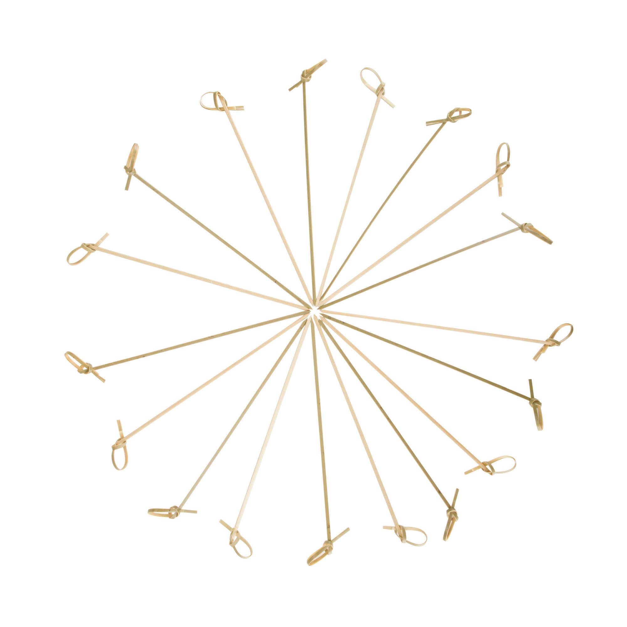 TRUE - Wholesale Cocktail Pick - Party Disposable Knotted Bamboo Appetizer Picks Asst Sizes5