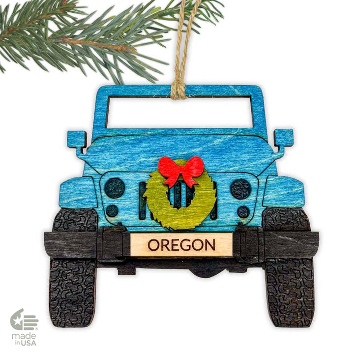 Jeep Ornaments 4x4 Off Road | Holiday Christmas Customizable for wholesale by Bloom & Wander