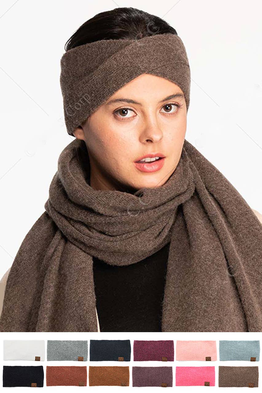 Hana - Wholesale Fashion Headband - Women's - C.C Soft Recycled Fine Yarn Cuff Headwrap10