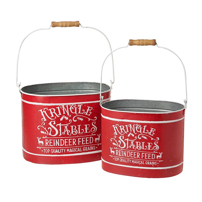Heaven Sends – wholesale Bucket/pail – REINDEER FEED RED BUCKET SET0