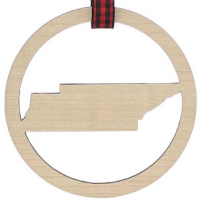 Tennessee Ring Christmas Holiday Ornament for wholesale by Woodlander Workshop