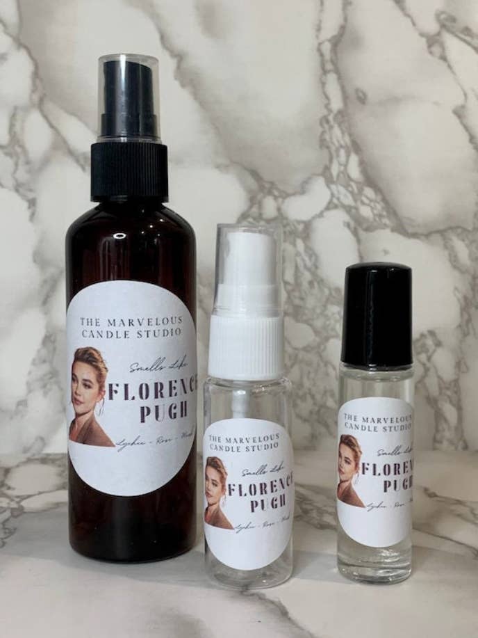 Florence Pugh Parfum en Kamersprays voor wholesale door Marvelous Candle Studio