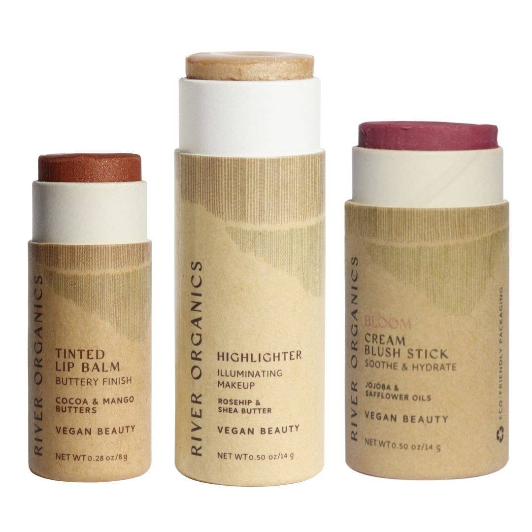River Organics - Wholesale Lip Balm Set - Lip + Highlighter + Blush Set (Mix & Match)17