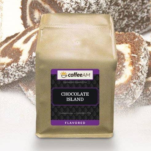Café aromatisé Chocolate Island pour la vente par CoffeeAM