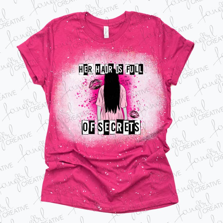 Camiseta de película de terror Her Hair Is Full Of Secrets para venta al por mayor de fangirl creative