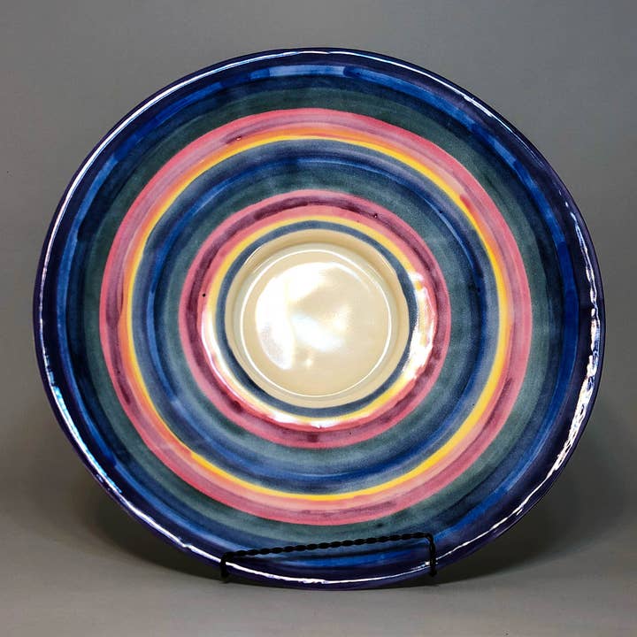Rainbow Platter for wholesale by Aaron Swank Ceramics