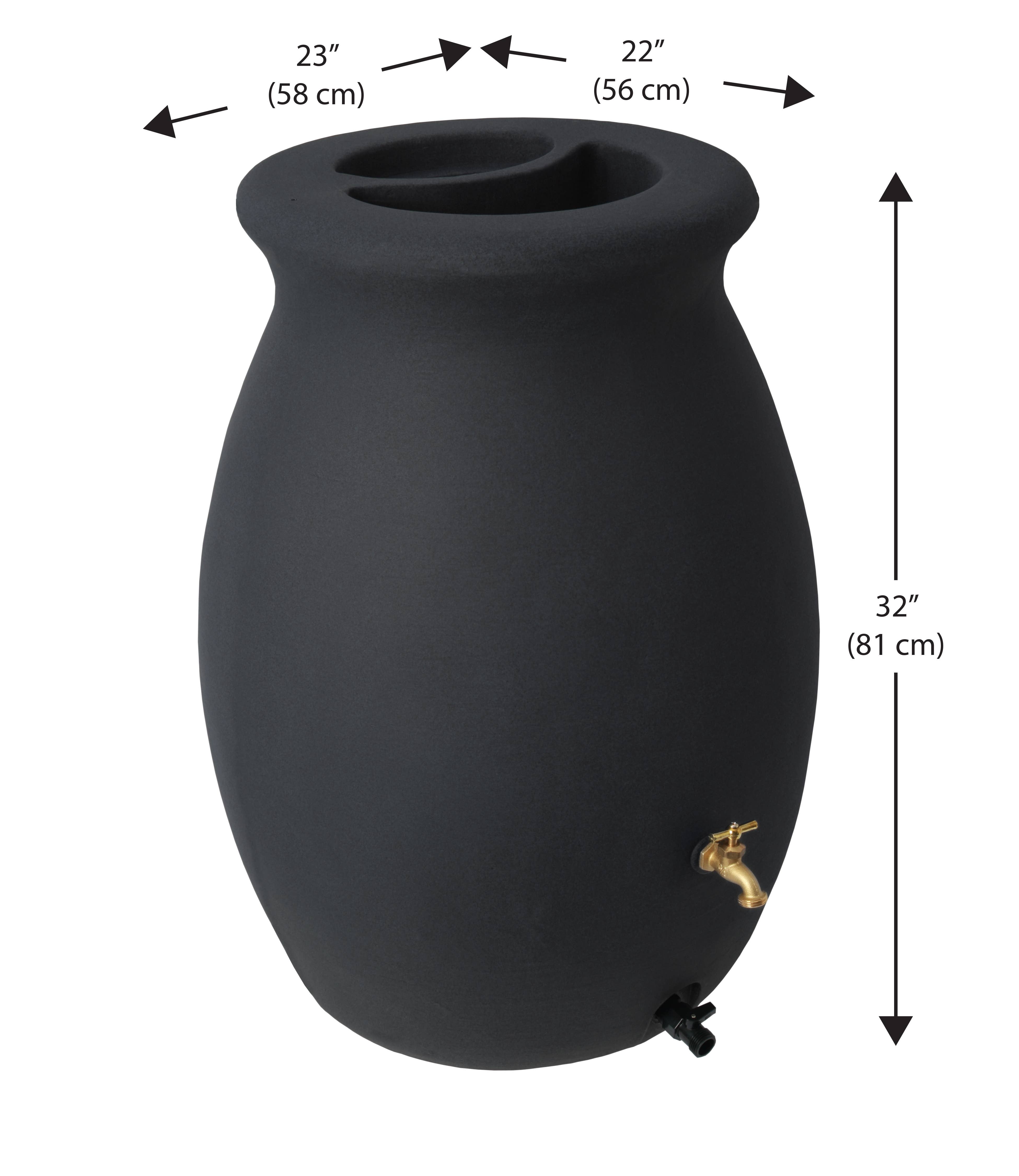 Algreen - Wholesale Outdoor Ornament/Decor - Castilla 50 Gallon Flat Back Rain Barrel7