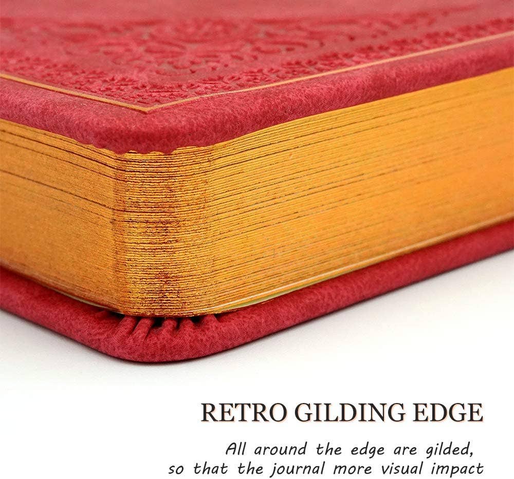 Victoria's Journals - Wholesale Notebook - Victoria's Journals Antique Style Diary Vegan Leather (Red)7