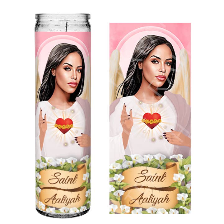 Saint Aaliyah bön altare ljus - 8" vit för wholesale av Texrah
