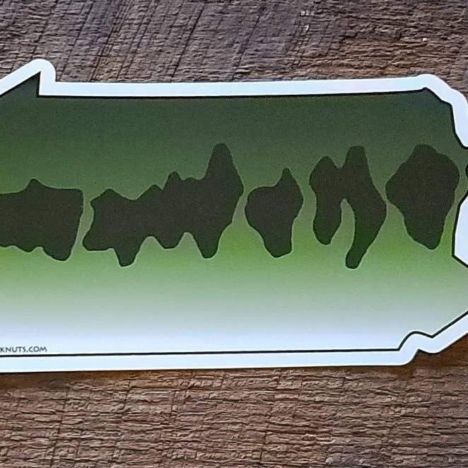 Pennsylvania Largemouth Bass Skin Sticker for wholesale by creeknuts.com