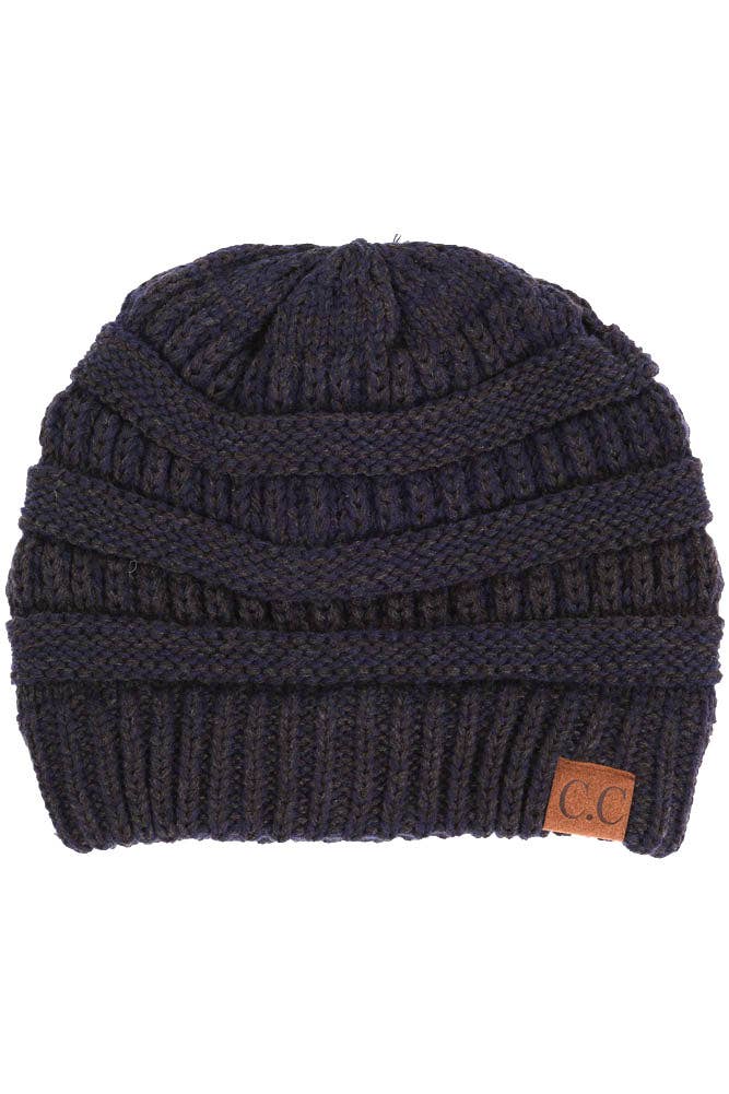 Hana - Wholesale Beanie - Women's - C.C Two Tone Color Knit Beanie17