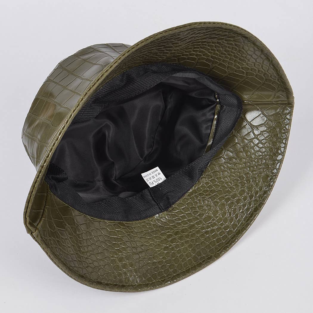 3AM BY H&D ACCESSORIES - Wholesale Bucket Hat - Women's - Faux Croc Bucket Hat5