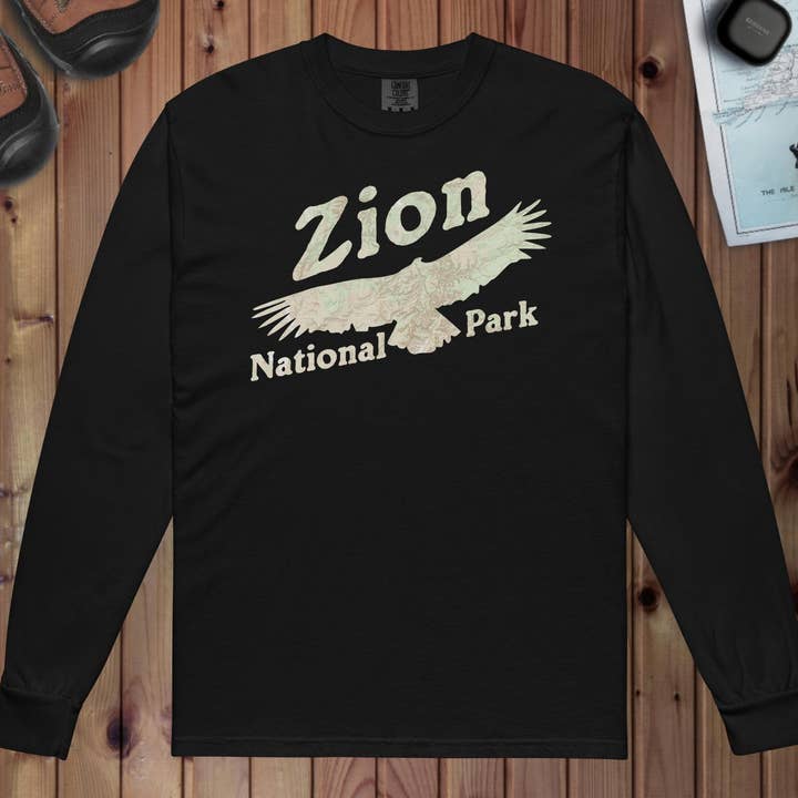T-shirt à manches longues Zion Condor Heavyweight Topo pour la vente par Parks Apparel