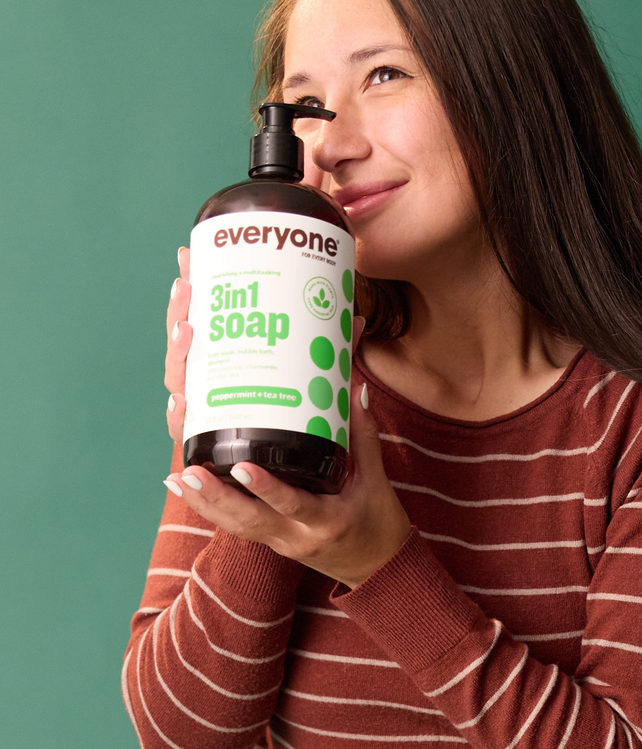 EO + Everyone - Wholesale 2-in-1 Shampoo & Body Wash - Peppermint + Tea Tree 3in1 Soap 32 oz Case Pack of 63