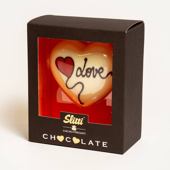 Herz Sag es mit dem Herzen - 06 mit weißer Schokolade für den Großhandel von Slitti Experience SRL