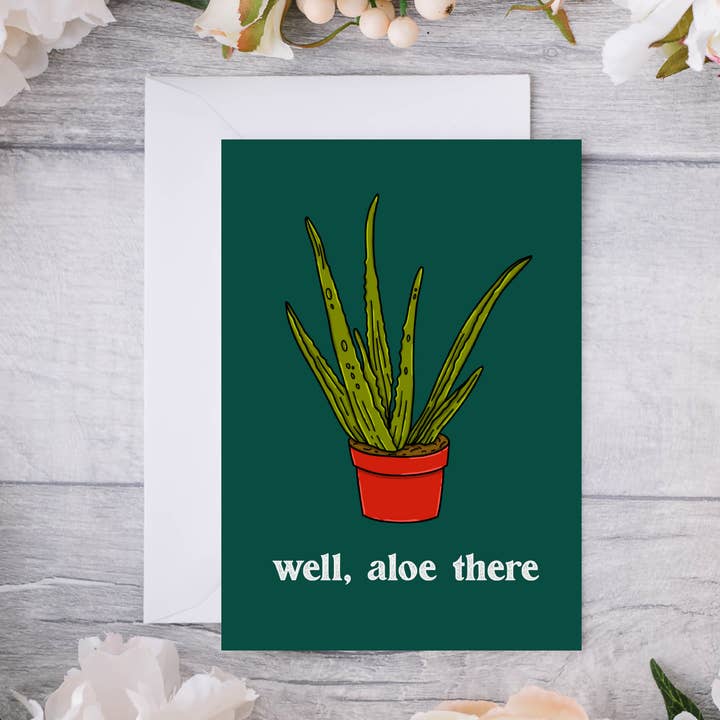 Well, Aloe There || Wenskaart voor wholesale door Devine Design Co