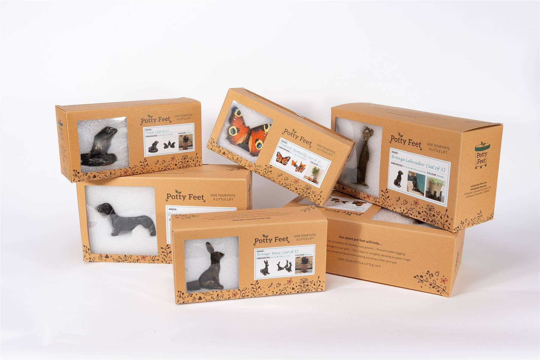 Jardinopia US - Wholesale Plant Pot - Resting Hare Plant Pot Feet - Set of 38