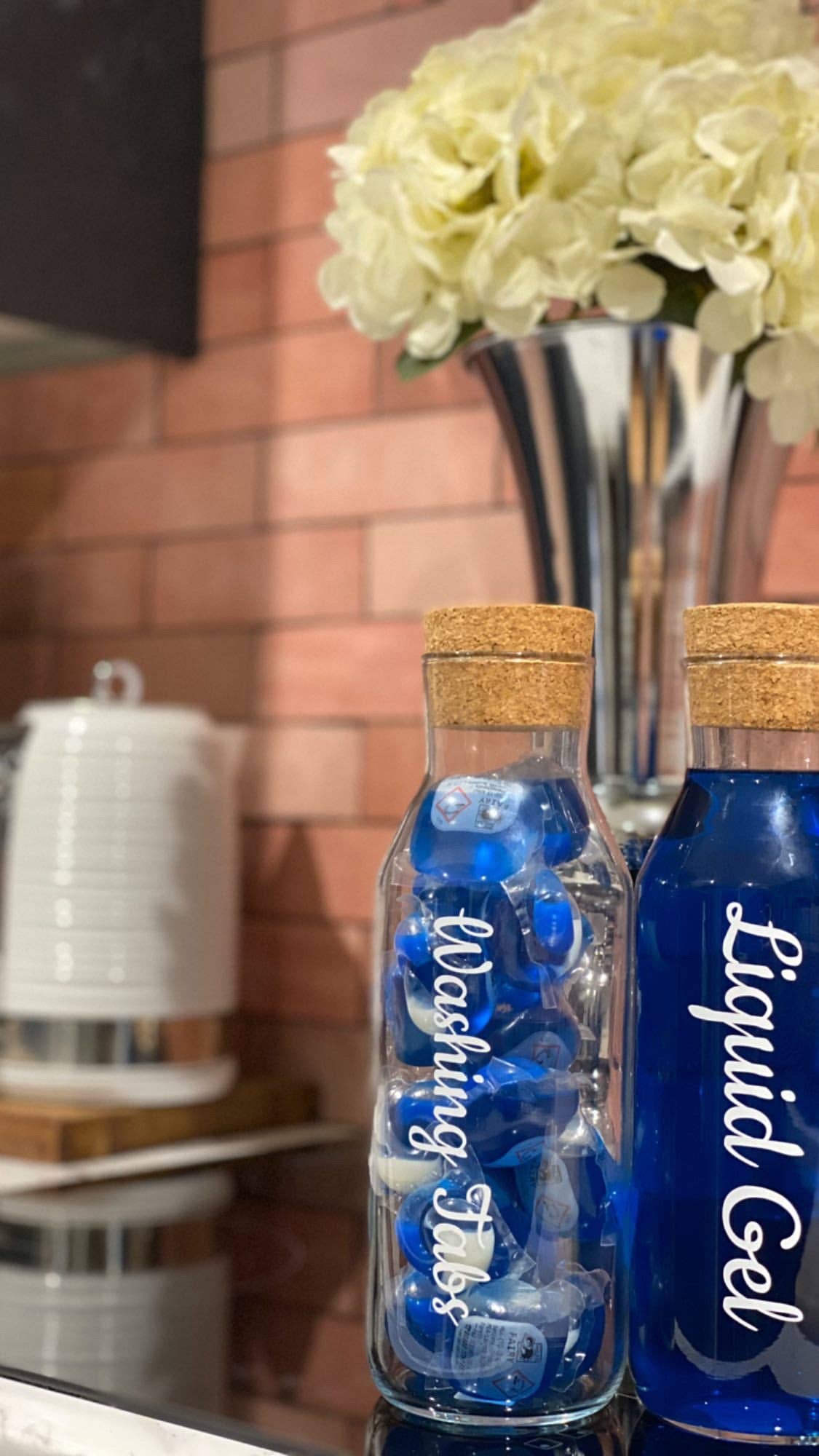 WinsterCreations™ – wholesale Jar – Personalised Custom Any Wording Clear Glass Cork Storage Laundry Jar Bottle Sticker Label For 1L Bottle (No Bottle Included)6