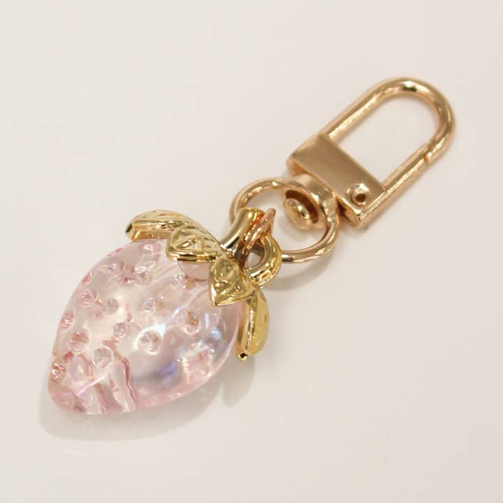Key/Bag Charm | Strawberry. Pink for wholesale by La-a SOLE