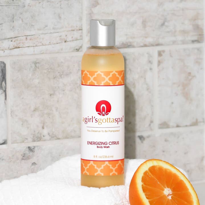 Natural & Vegan Body Wash for Dry Skin, Citrus Essential Oil for wholesale by A Girl's Gotta Spa!