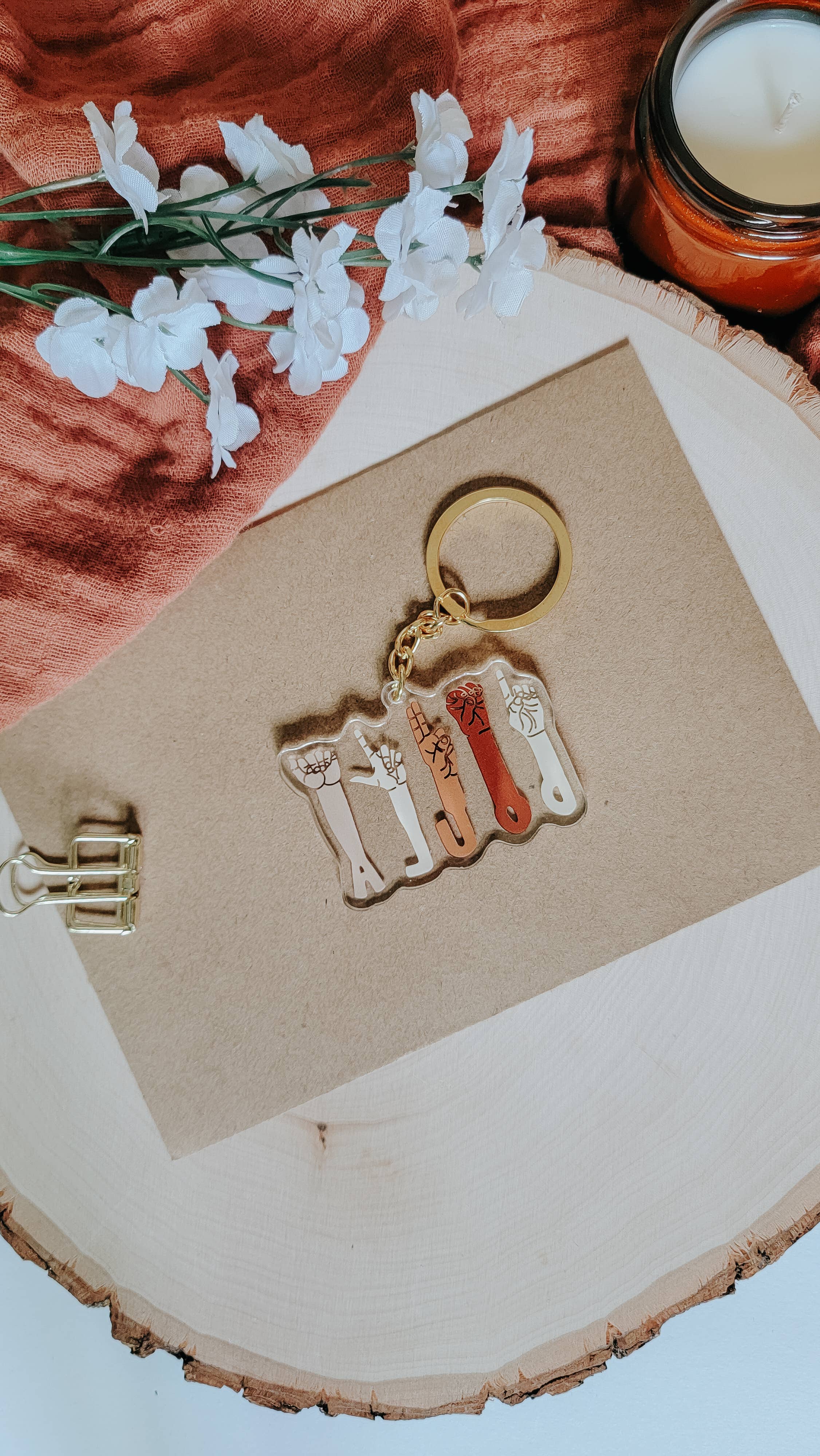 SEWNPRESS - Wholesale Keychain - Women's - ASL Doula Acrylic Keychain1