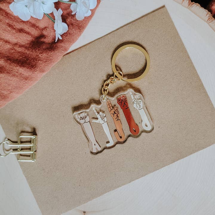 SEWNPRESS - Wholesale Keychain - Women's - ASL Doula Acrylic Keychain1