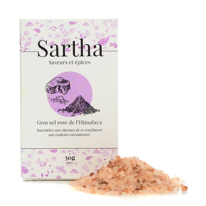 Sal rosa do Himalaia 50g origem Paquistão por atacado de Sartha