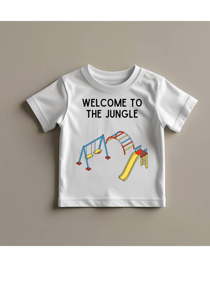 Benvenuto nella palestra della giungla Maglietta per bambini ispirata al rock degli anni '80 per la vendita all'ingrosso da parte di Heyday Press