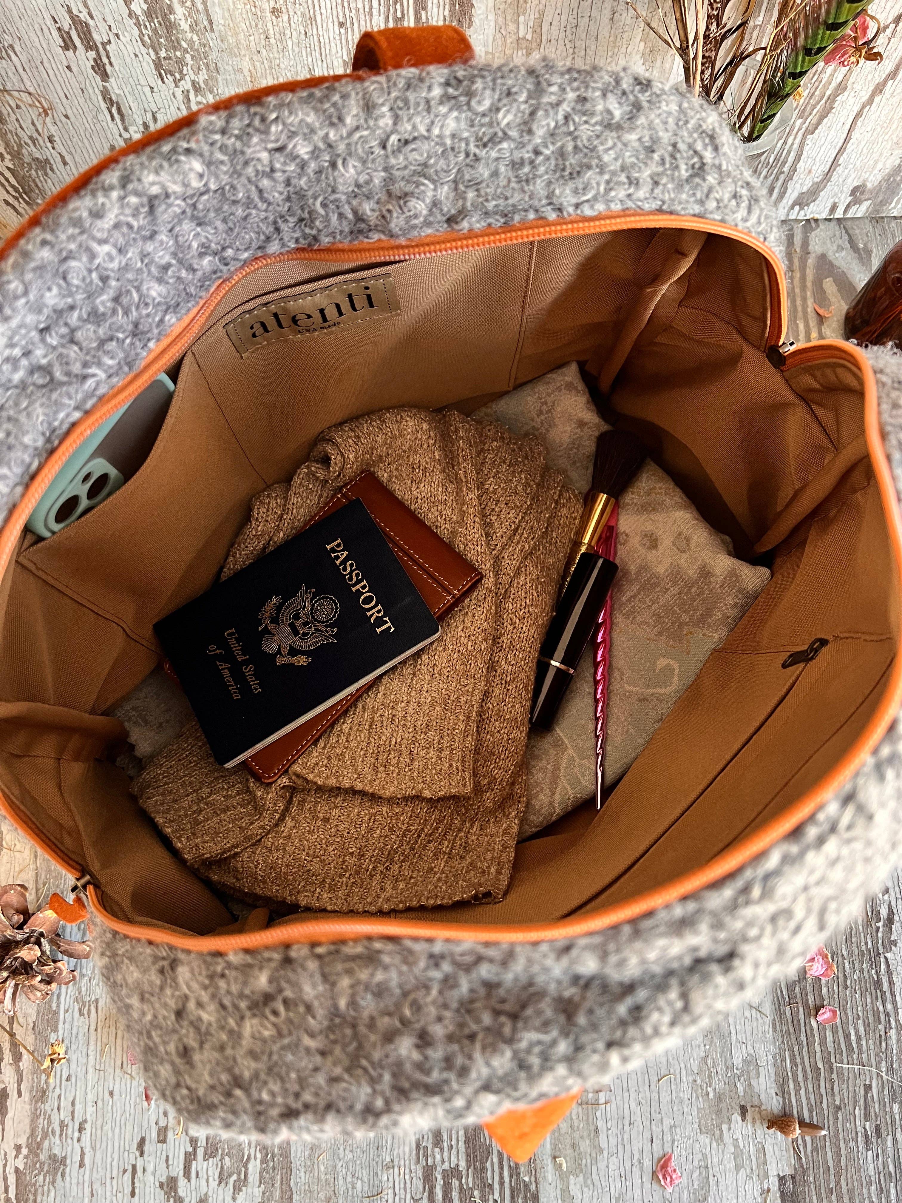 Atenti - Wholesale Weekender Bag - Women's - The Charlie Bonnie;  USA made Travel Weekender, and Large Project Bag8