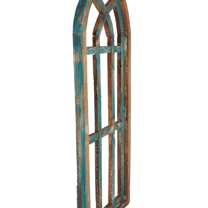 My Amigos Imports - Wholesale Wall Accent - Cathedral Wall Wood Windows-Set 3-WH-Wall Decor-Turquoise7