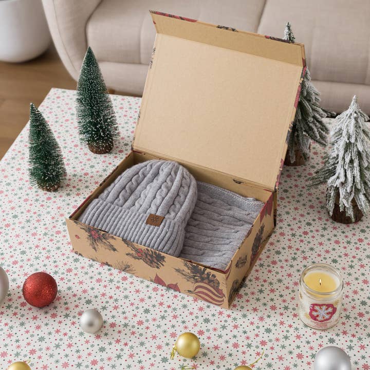 Soul & Lane - Wholesale Gift Box - Christmas Kraft Magnetic Gift Box - 12.5" x 9.0" x 3.5"6