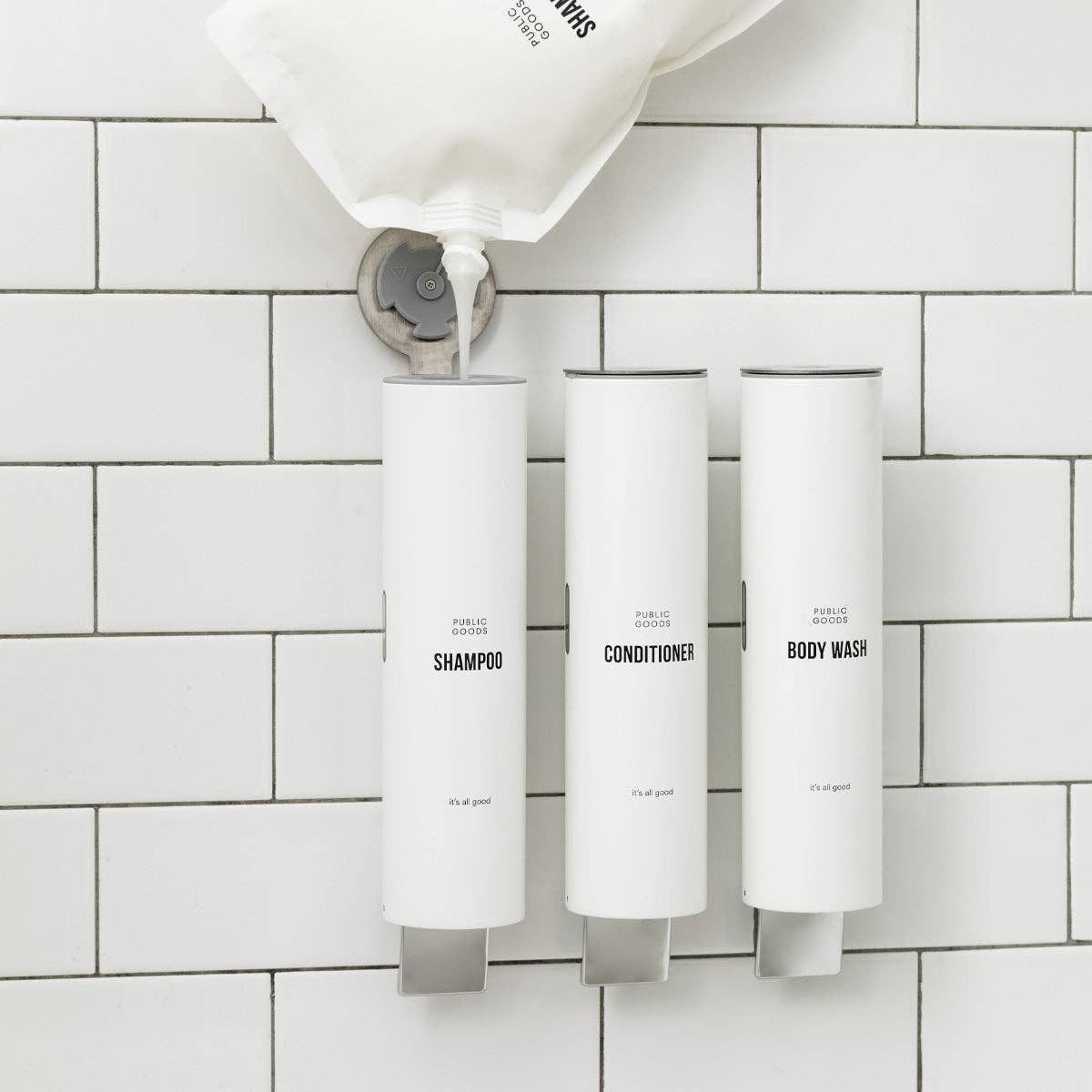 Public Goods - Wholesale Soap Dispenser - Assorted Wall Mount Dispenser 3 Pack1