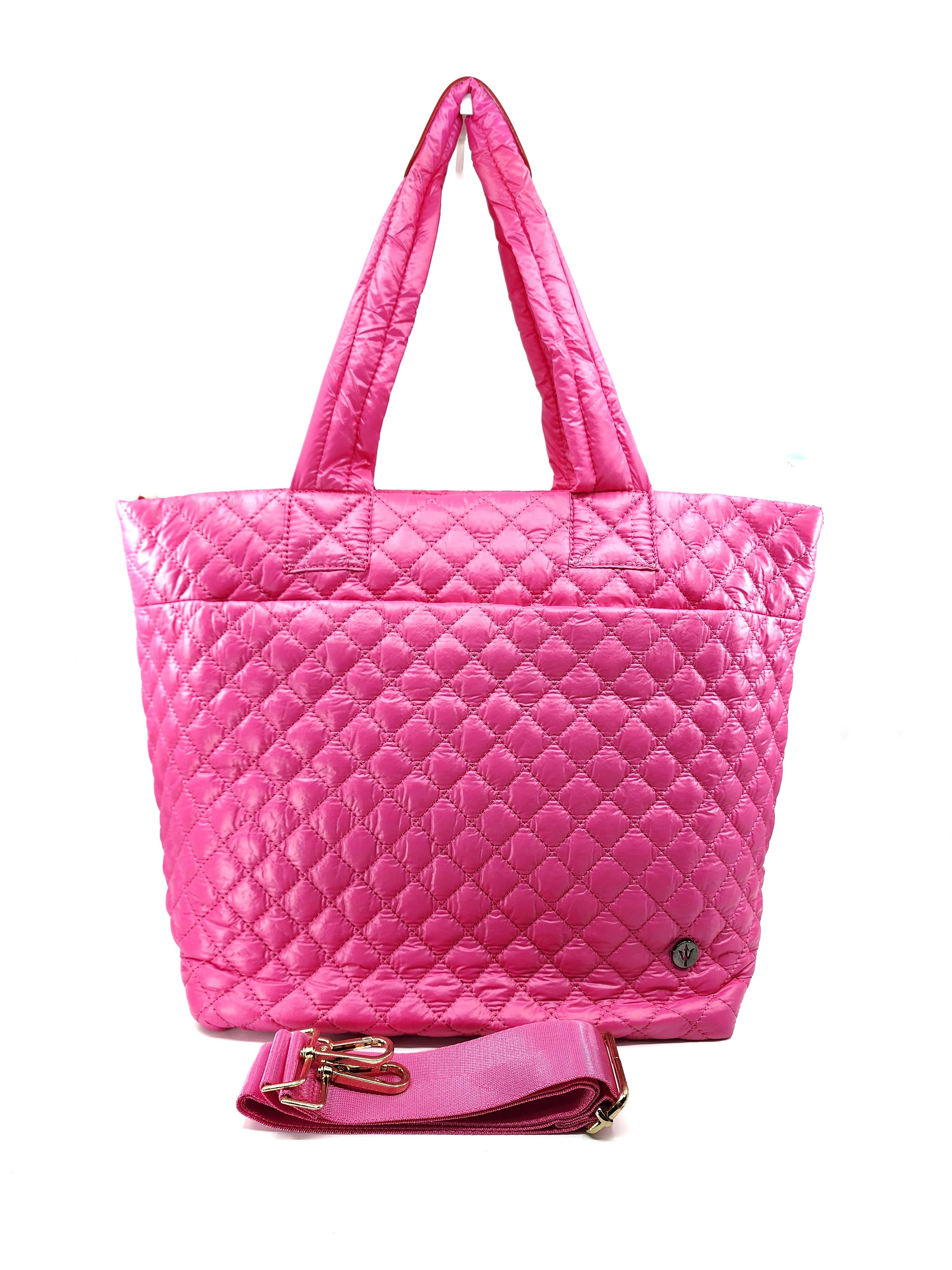 Hatzzi - Wholesale Tote Bag - Women's - Large Nylon Quilted Puffer Top Zip Tote0