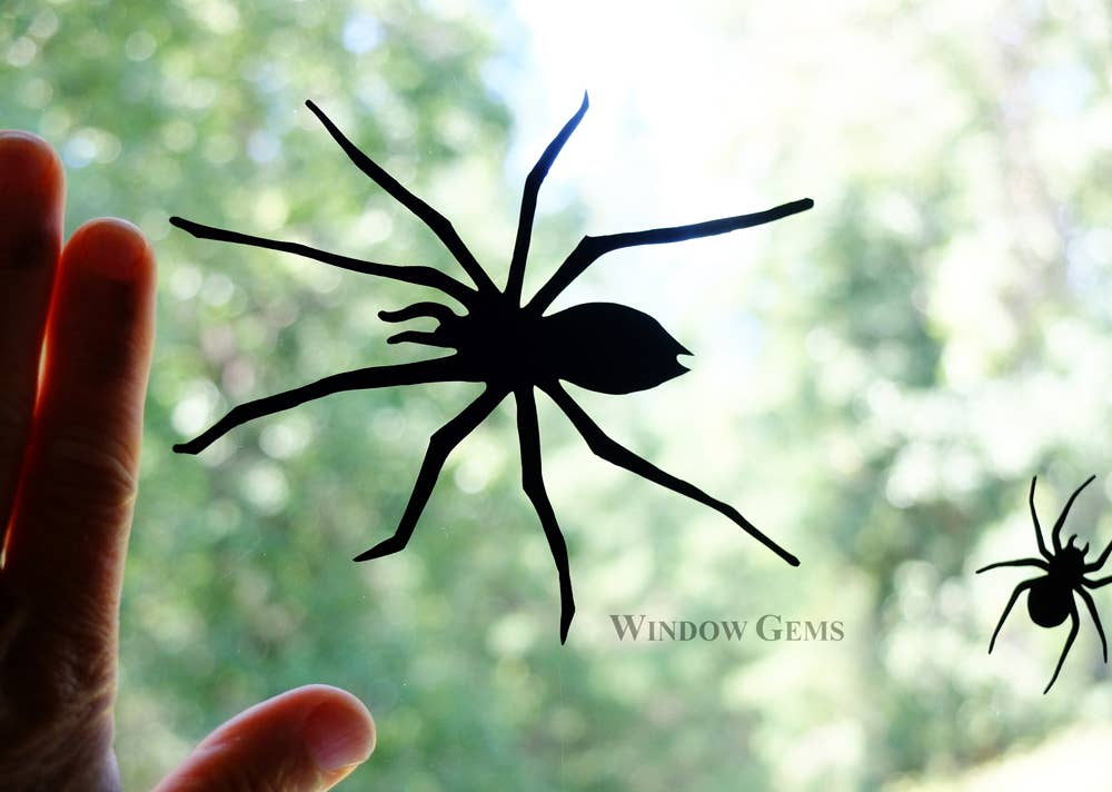 Window Gems - Wholesale Decal - Party Decorations - Spider Window Clings - Halloween Decor - Black Vinyl Decals4