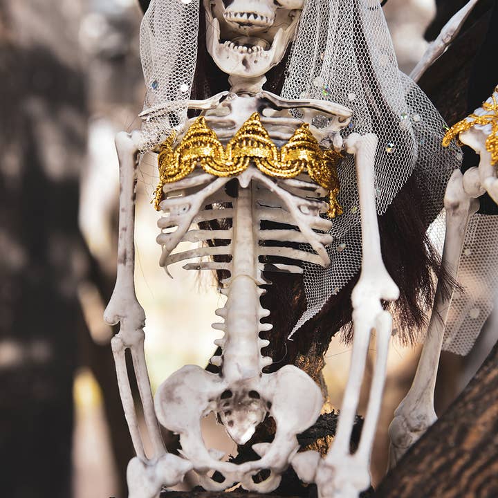 Fun Little Toys - Wholesale Outdoor Ornament/Decor - 15.7'' Halloween Ghost Bride and groom Skeleton Deco Outdoor