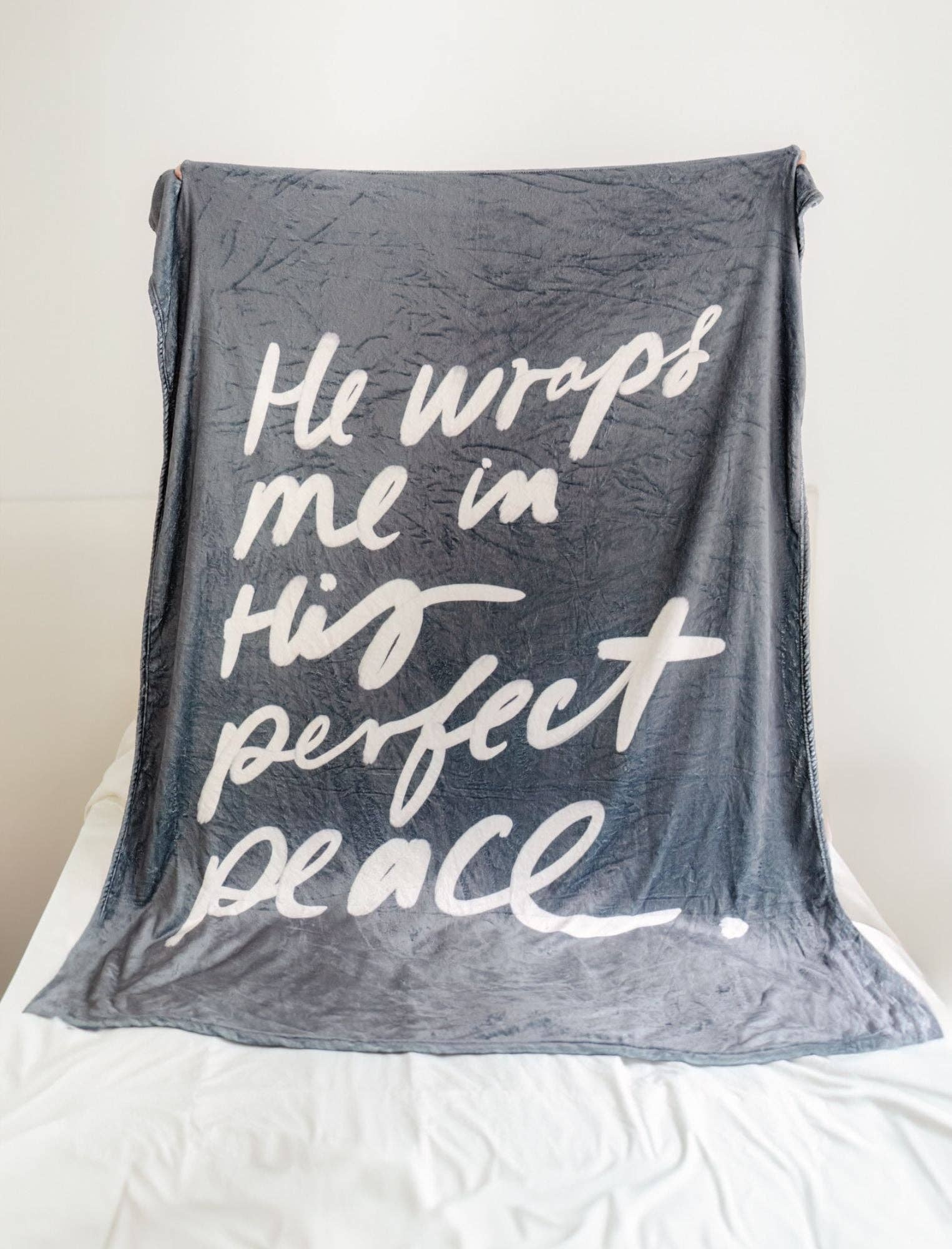 Jenessa Wait – wholesale Throw blanket – Blanket: He wraps me in His perfect peace0