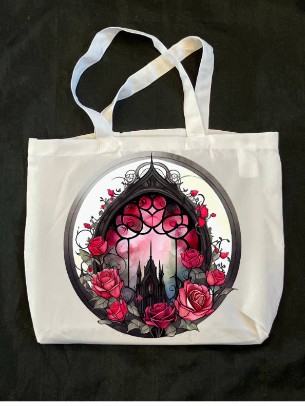 Bolso de Mano Arcos Góticos y Rosas al Anochecer para venta al por mayor de thegloomycottage