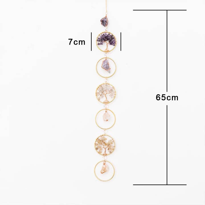 Crystolver - Wholesale Mobile - Tree of Life Gemstone Beaded Wall Hanger
