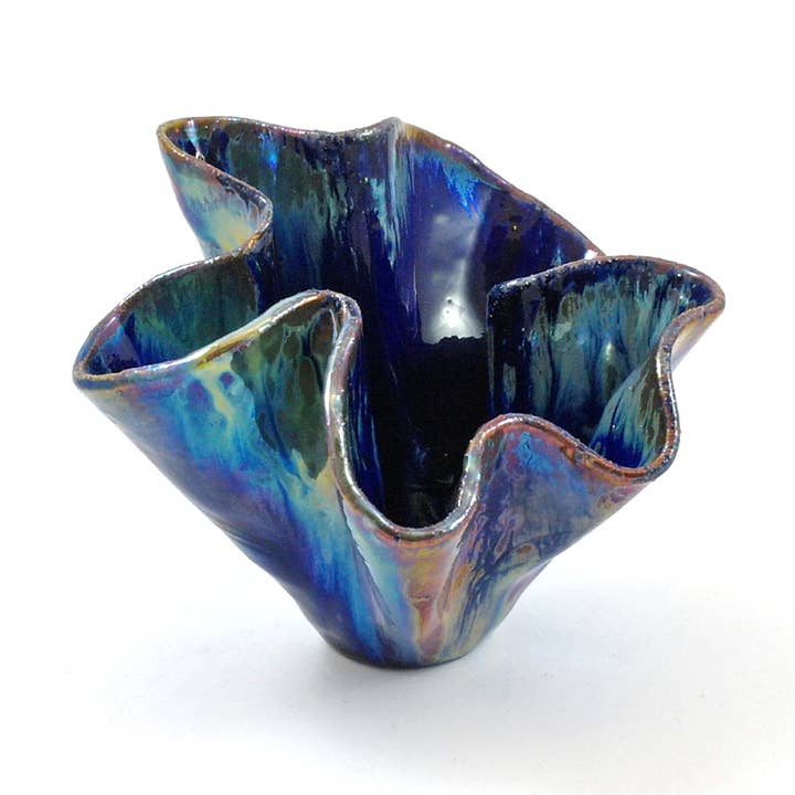 Cartoccio alto blu e lustro per la vendita all'ingrosso da parte di Ceramiche Lega